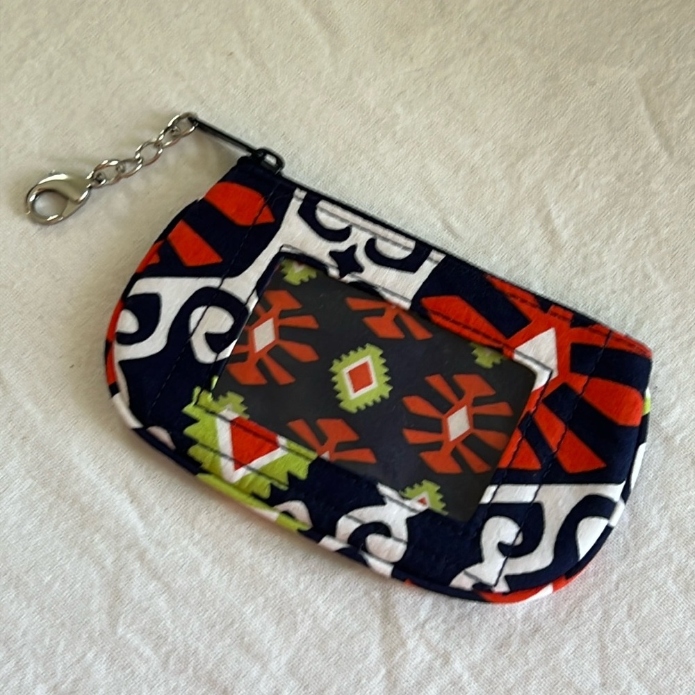 Vera Bradley chain purse with ID window and little chain with clip